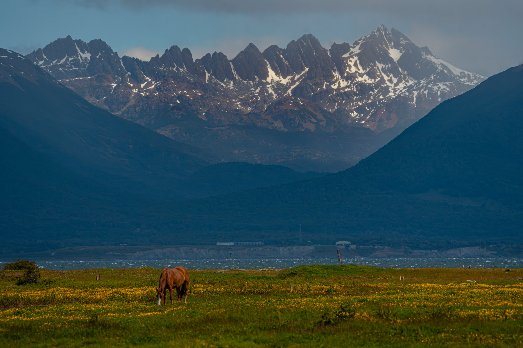 The sierra above the town · Tierra del Fuego